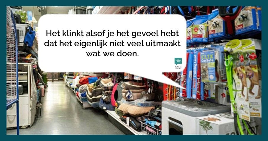 De klimaatgesprekken van Jan-Willem. Deel III: in de dierenwinkel.